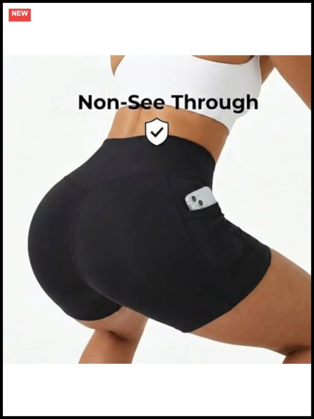 3 Pack Women's Biker Shorts with Pockets High Waist Tummy Control Yoga Running